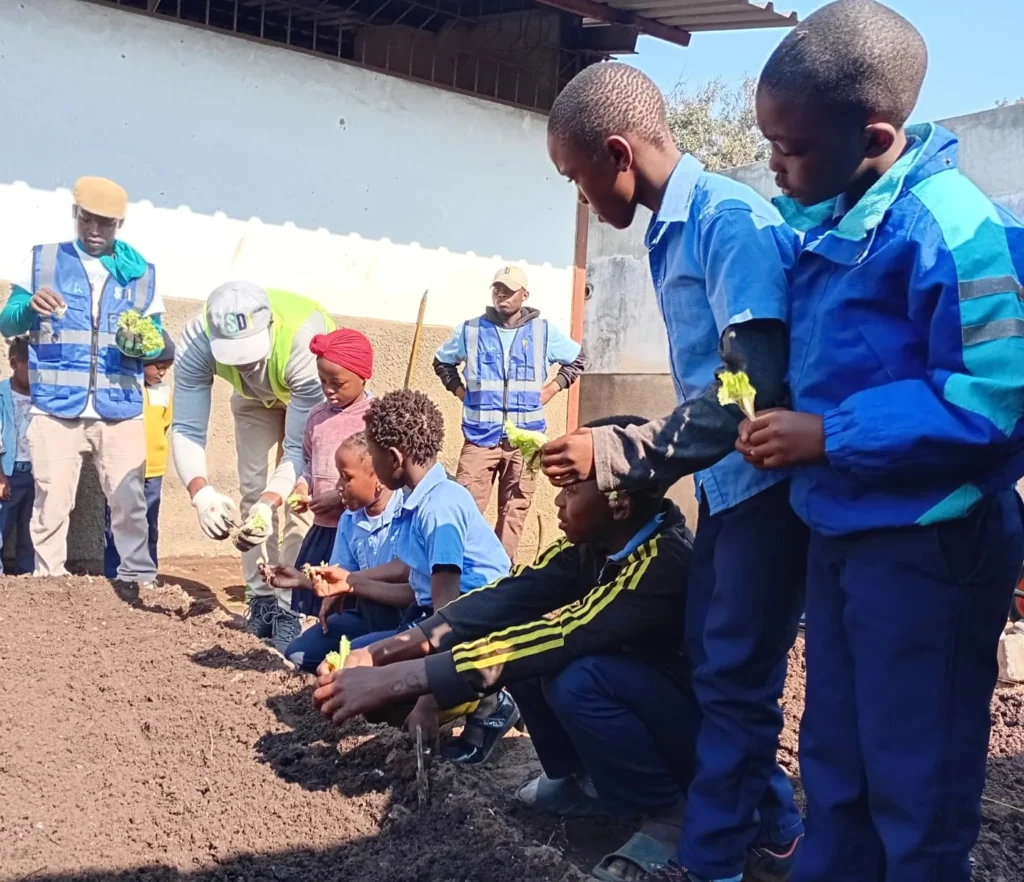 Children taking part in a horticulture activity